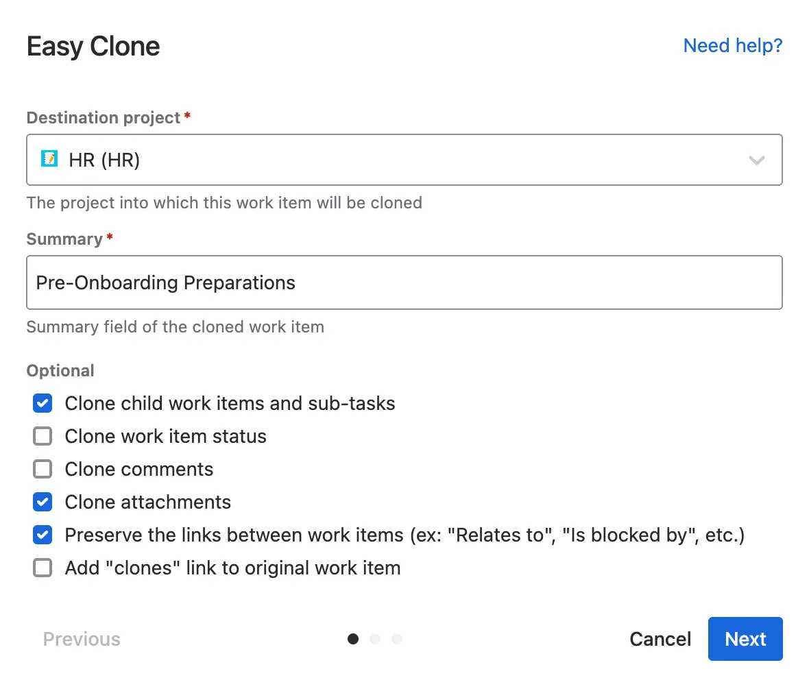 Easy Clone for Jira - clone an Epic across projects with sub-tasks and attachments preserved